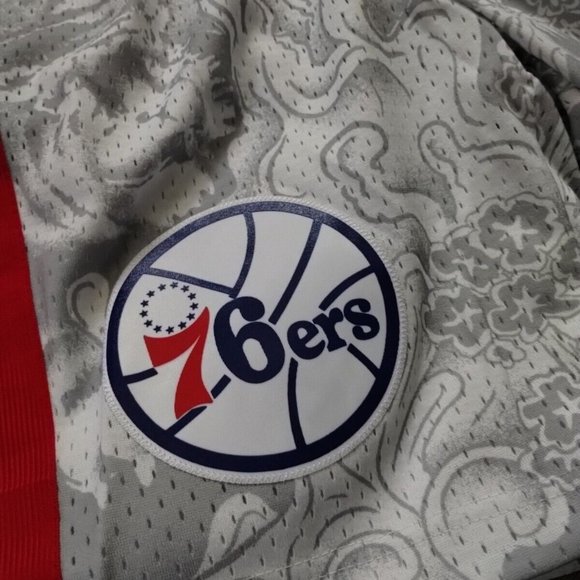 Mitchell and Ness NBA 76ers Sixers Swingman Basketball Shorts Asian NYC … - Picture 5 of 6